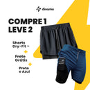 Shorts Dry-Fit de Compressão Dinamo - COMPRE 1 LEVE 2 + FRETE GRÁTIS